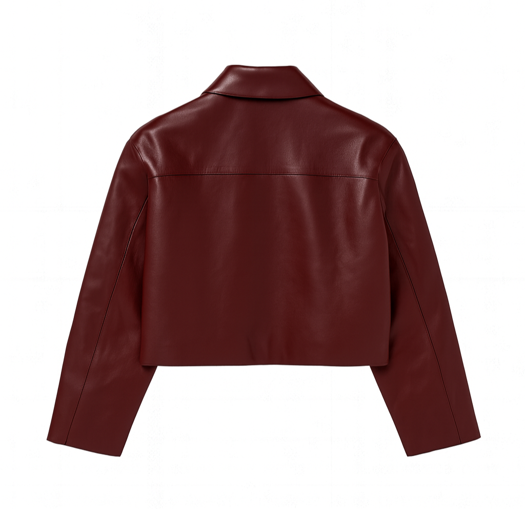 MAROON LEATHER JACKET