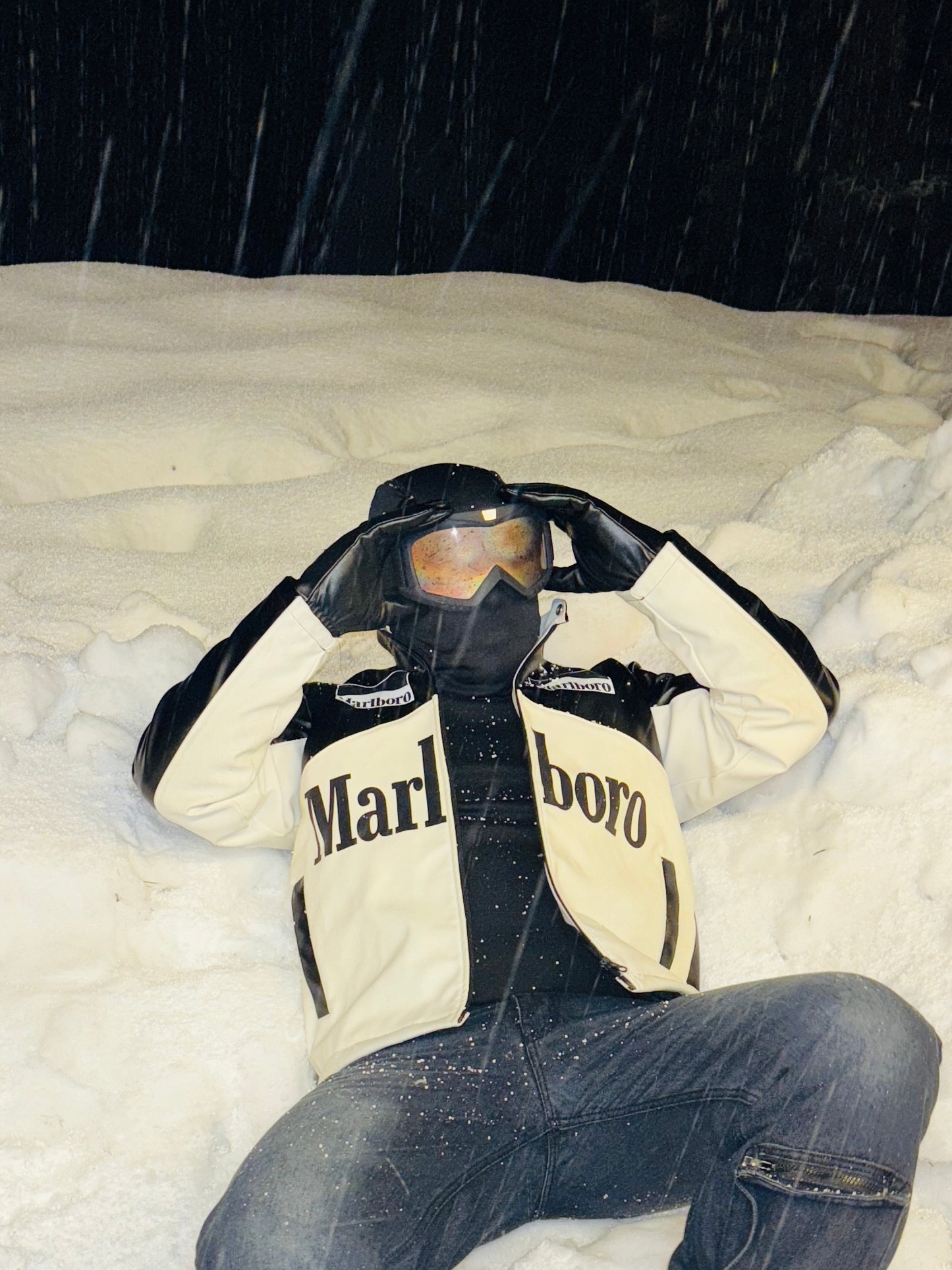 BLACK MARLBORO RACING JACKET