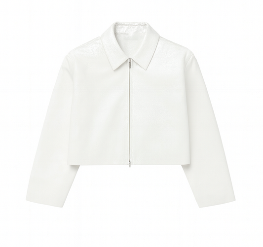 WHITE LEATHER JACKET