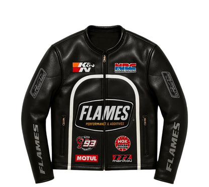 BLACK-WHITE RACING JACKET