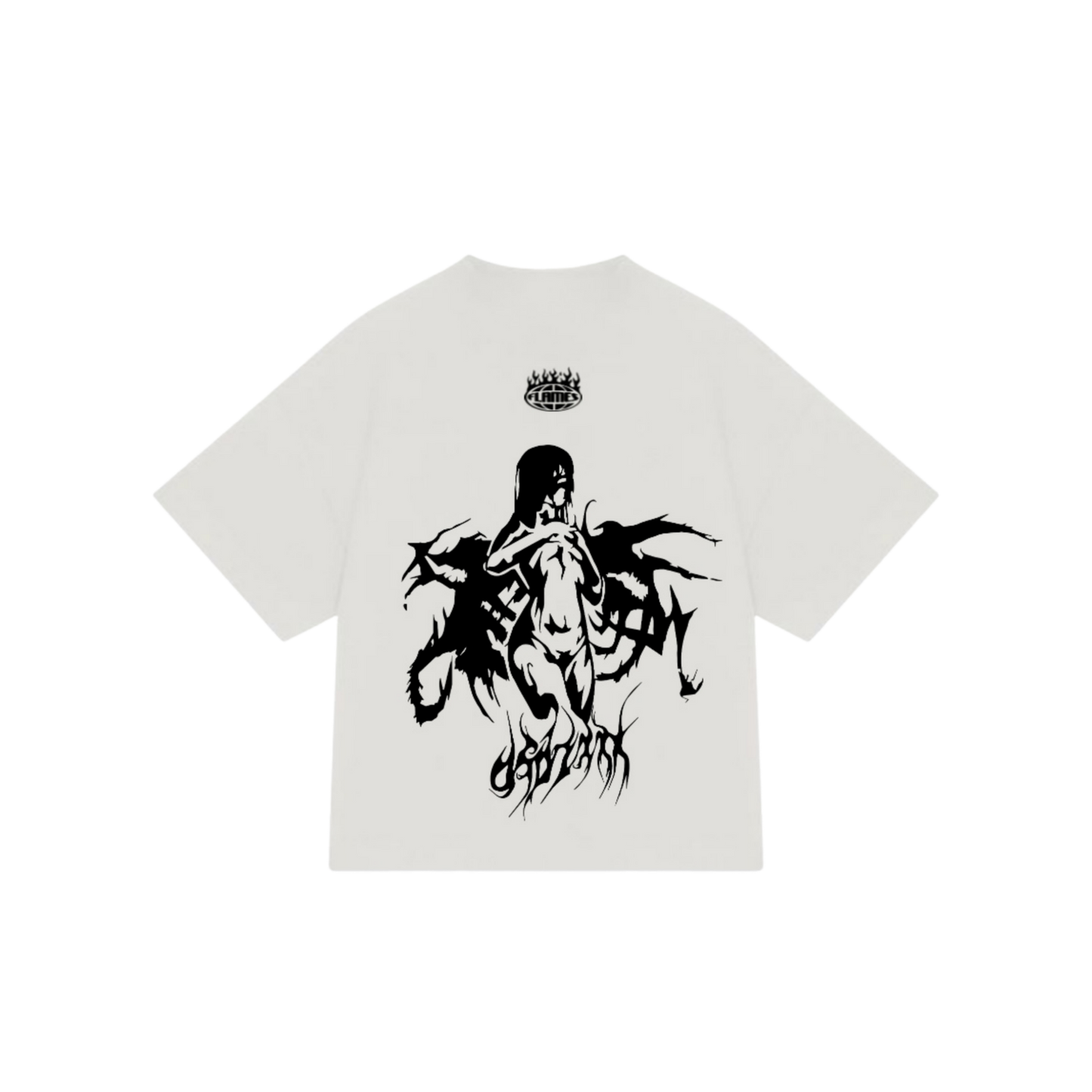 "SINNER" WHITE OVERSIZE TSHIRT