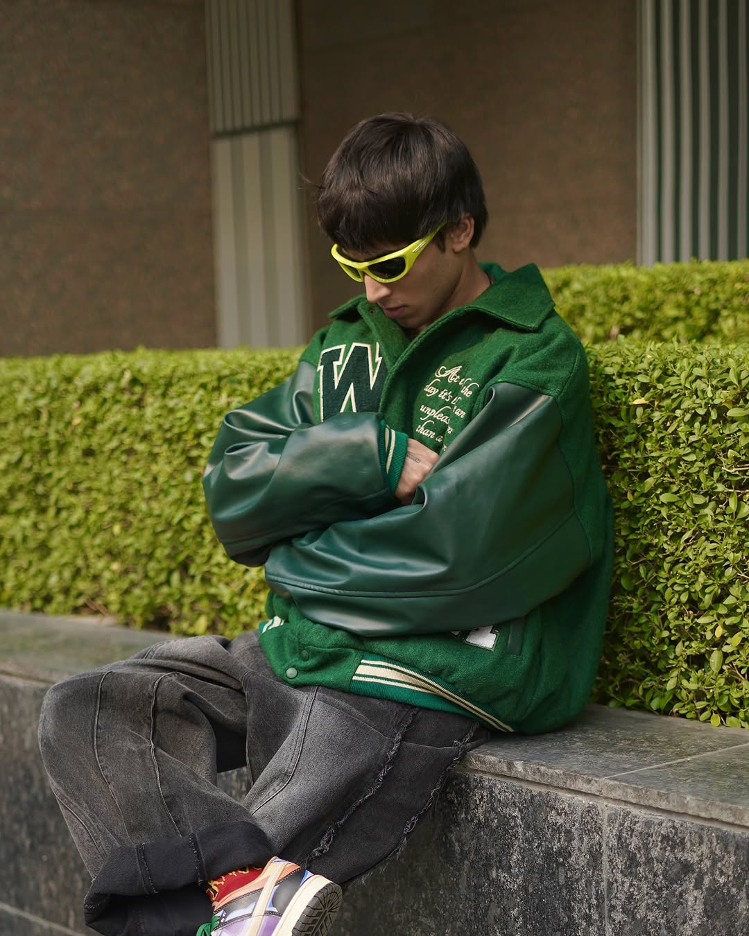 GREEN VARSITY JACKET