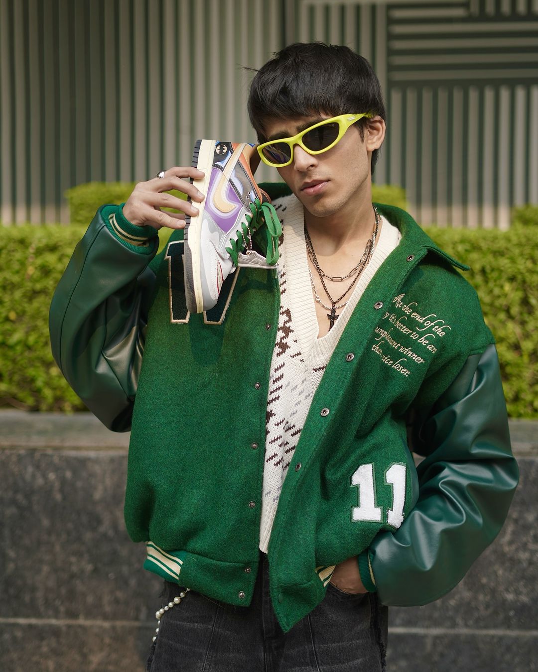 GREEN VARSITY JACKET